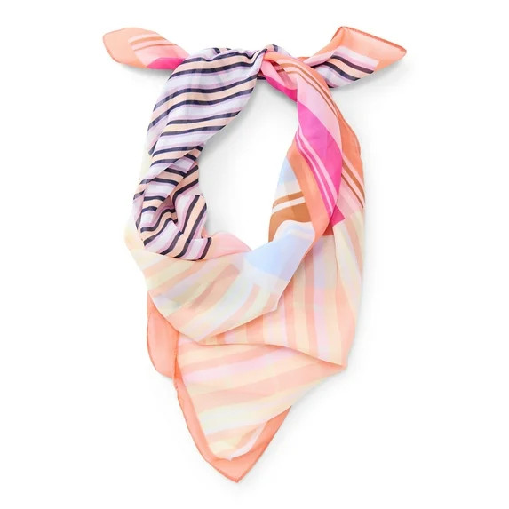 Time and Tru Women's Collage Stripe Scarf | Walmart (US)