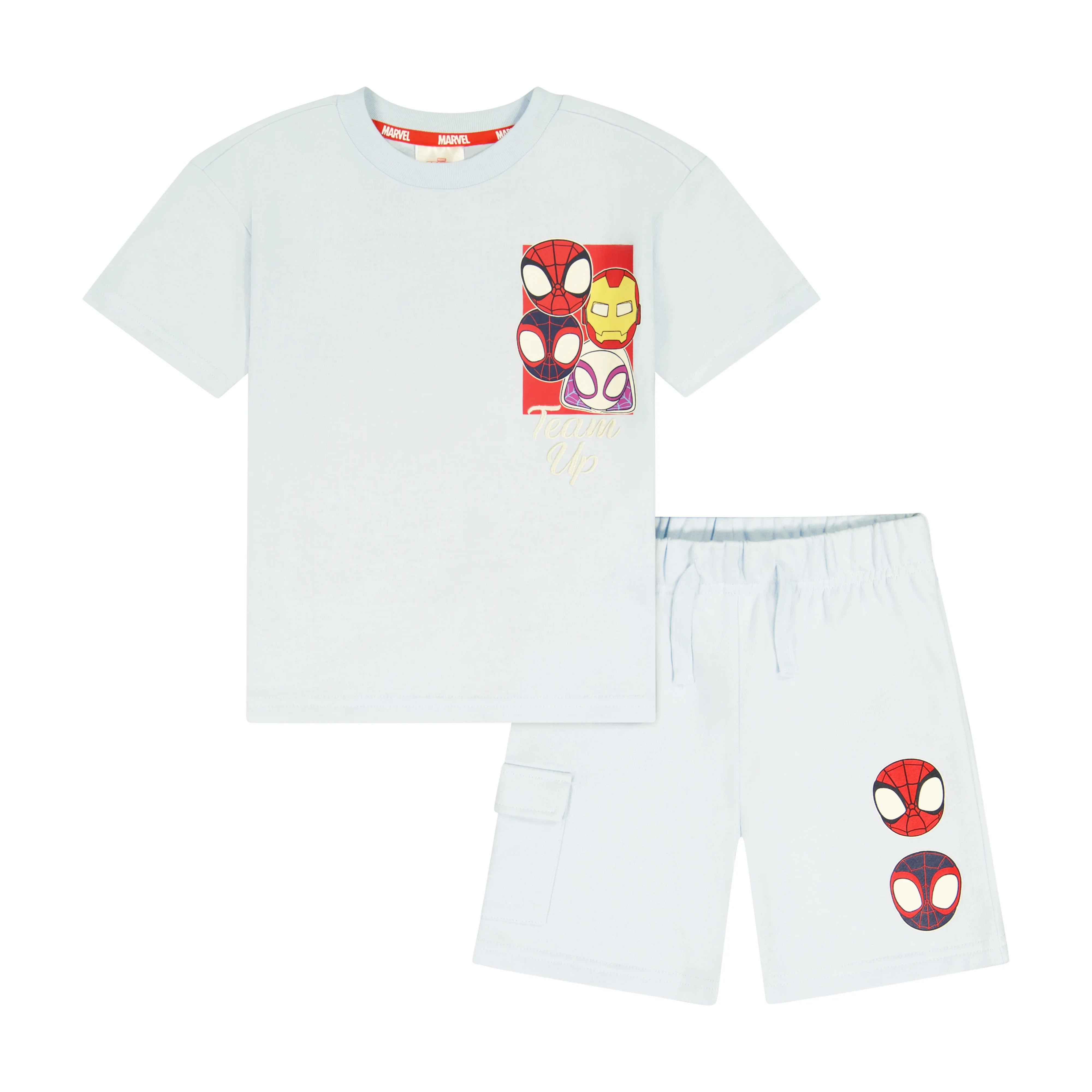 Spidey & Friends Toddler Boy French Terry Short Set, Sizes 12 Months-5T | Walmart (US)
