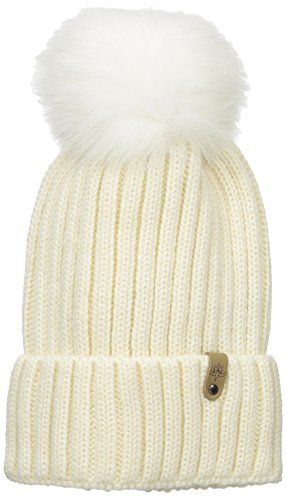 Mackage Women's Mac-F5 Wool Acrylic Hat with Fur Pom Pom | Amazon (US)