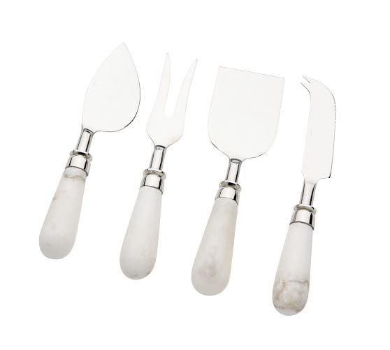 White Marble Cheese Knives, Set of 4 | Pottery Barn (US)