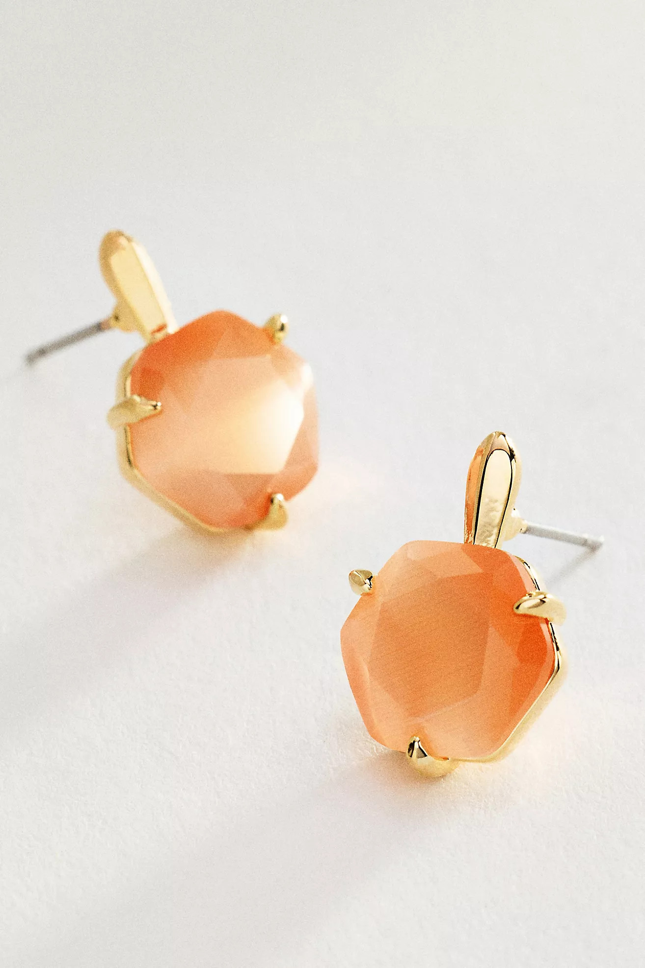 Hexagon Stone Post Earrings | Anthropologie (US)