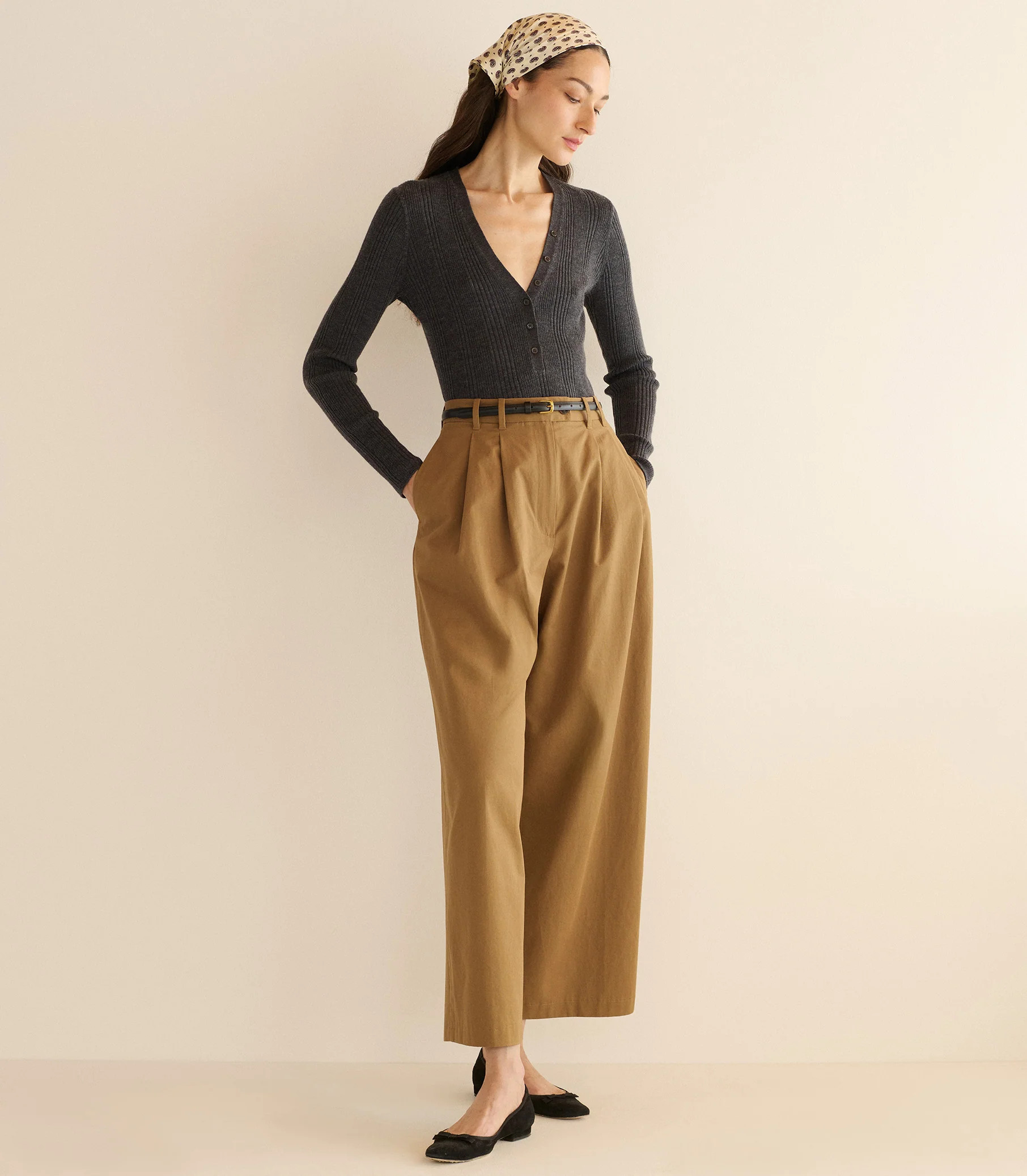 Albanie Top - Charcoal Grey | DÔEN | DOEN