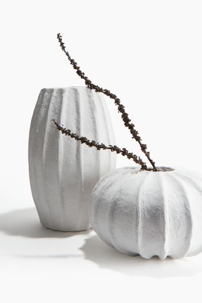 Large Papier-maché Vase - Natural white - Home All | H&M US | H&M (US + CA)