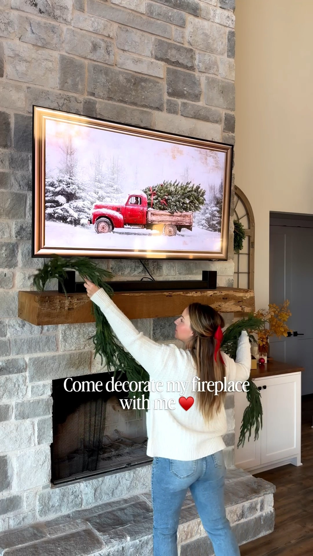Christmas mantel refresh ✨🎄
I layered two 9ft Walmart garlands, added twinkle lights, and paired them with the prettiest gold + white stockings. The gold ornament garland is a must-grab — it gives that custom, luxe look without the DIY.

Linked everything I used to create this cozy, neutral fireplace moment. Tap to shop 🤍


#LTKHoliday #LTKstorytime #LTKHome