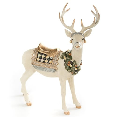 MACKENZIE-CHILDS Winter White Deer Statue, Christmas Deer Decor for Home, Standing | Amazon (US)