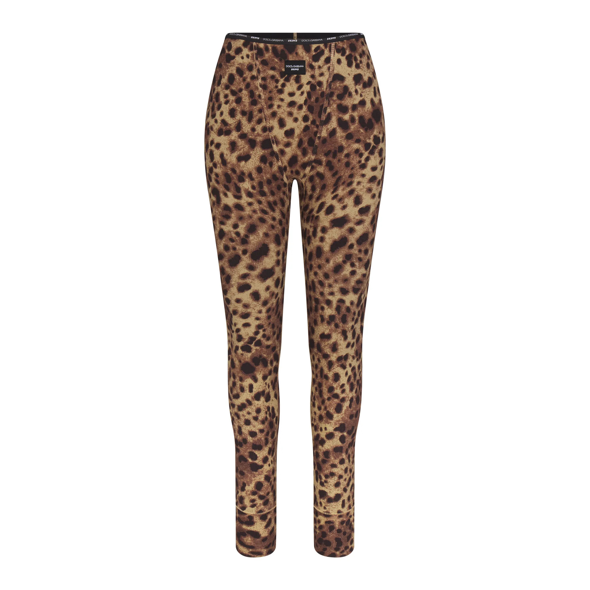 DOLCE&GABBANA X SKIMS COTTON RIB LEGGING | LEOPARD | SKIMS (US)