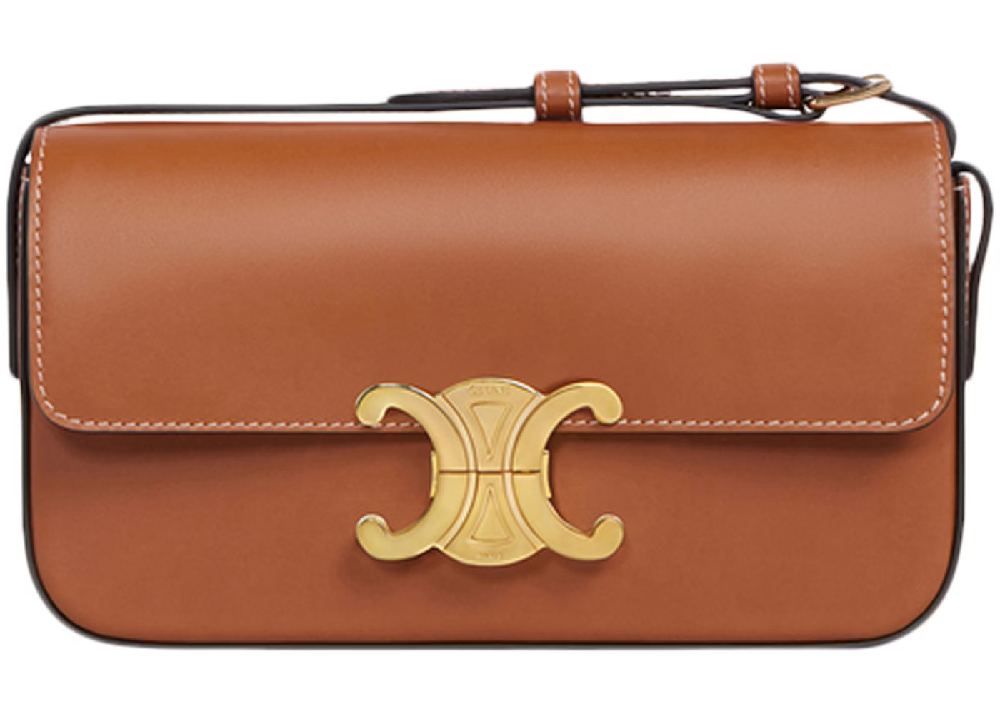 Celine Shoulder Bag Claudein Natural Calfskin Leather Tan | StockX