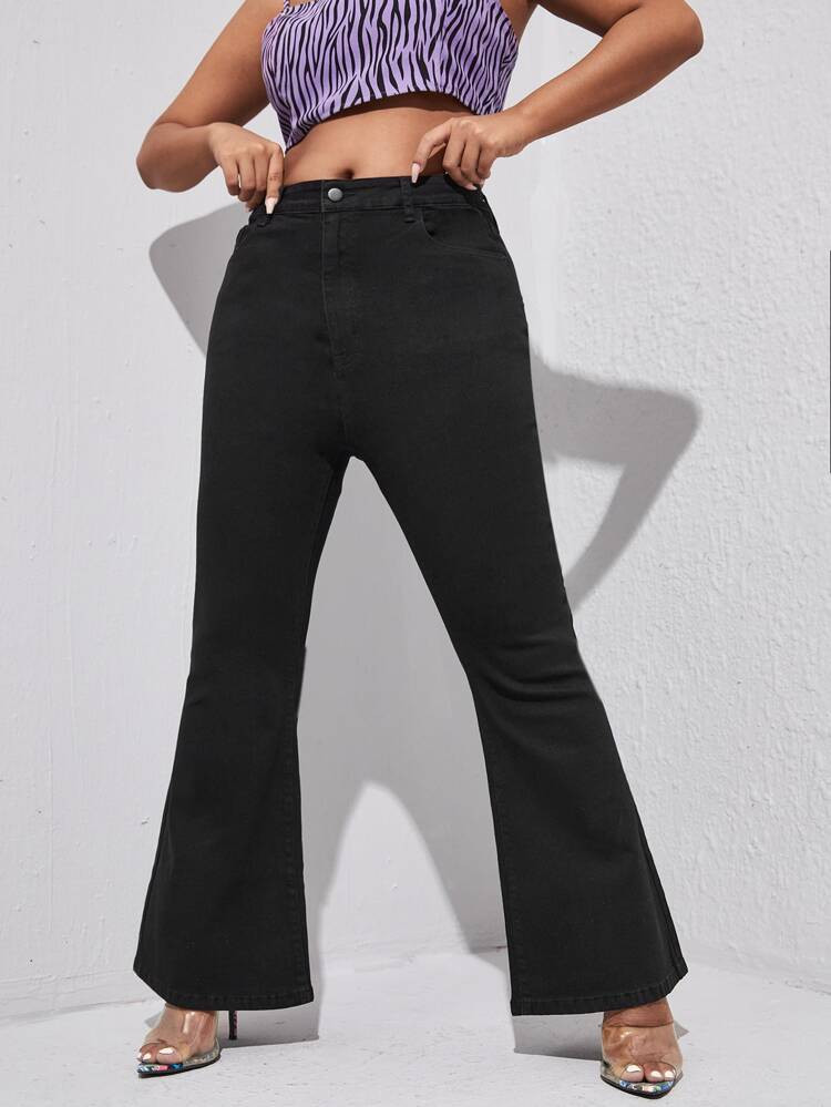 Plus High Waist Flare Leg Jeans | SHEIN