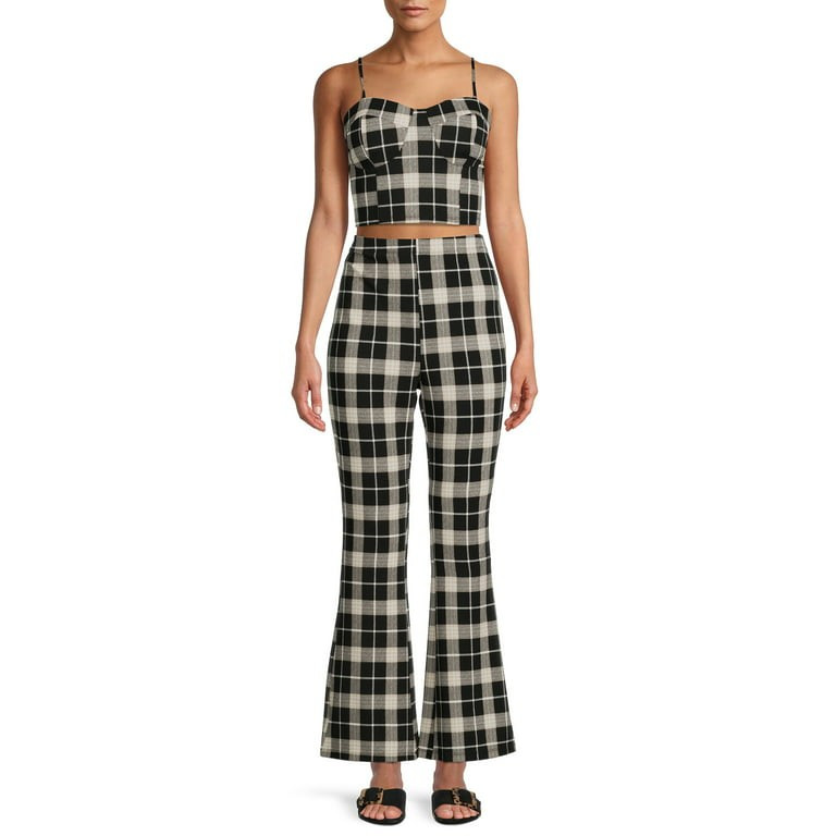 No Boundaries Juniors' Tank Top and Pull On Pants, 2-Piece Outfit Set | Walmart (US)