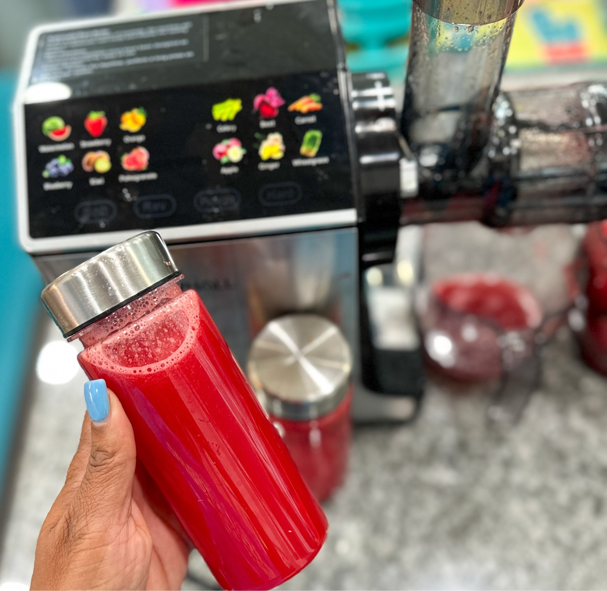 Watermelon juice with my juicer. #juicer #freshjuice #juicebottles #fruit

#LTKfoodie