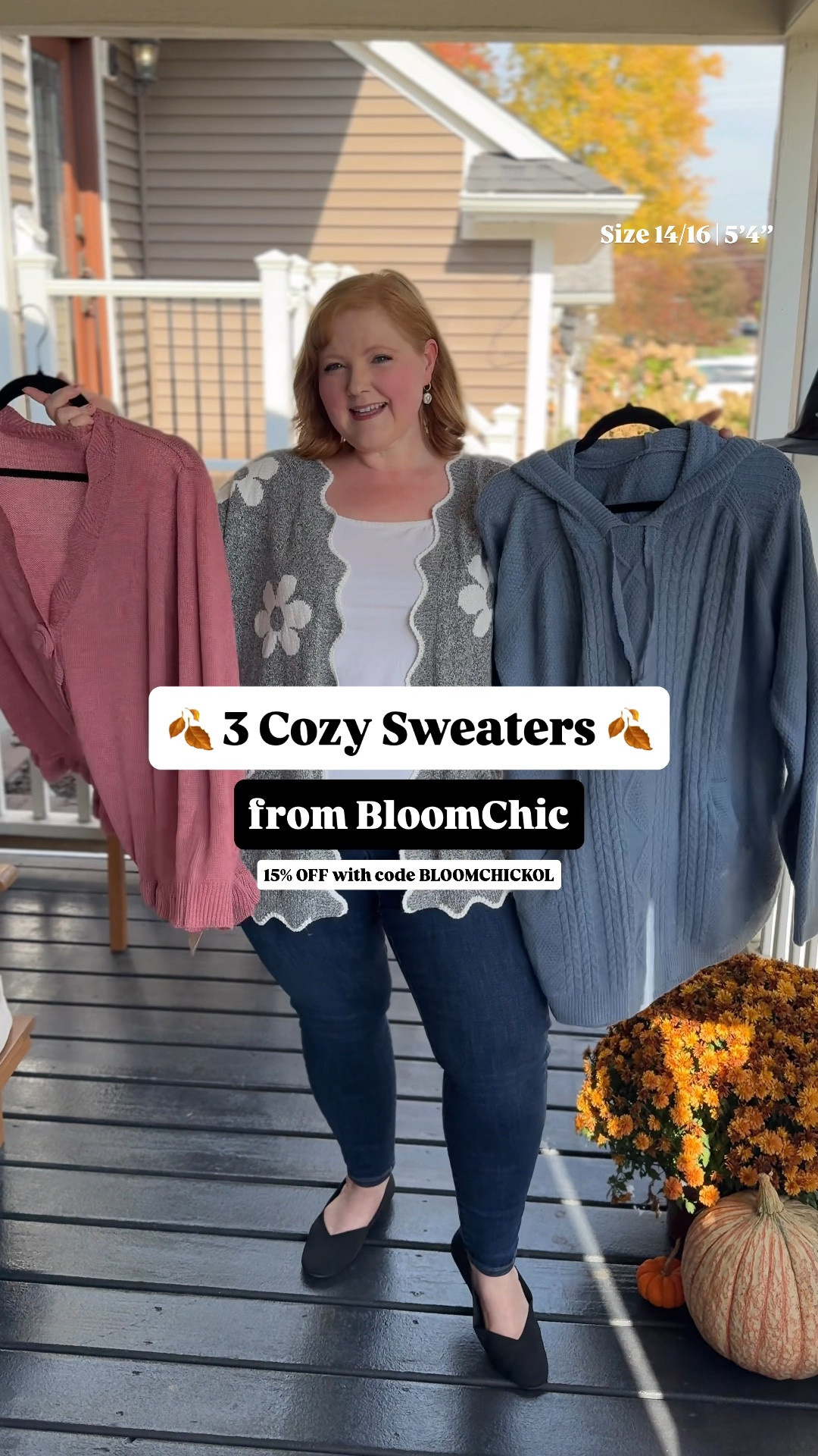 #ad Gray, blue, or pink? Which of these 3 cozy sweaters from @bloomchic is your fave? Shop all their new arrivals: from cardigans and knits to holiday sweaters and party dresses. And take 15% OFF your purchase with code BLOOMCHICKOL! 

#LTKPlusSize #LTKFindsUnder100 #LTKFindsUnder50