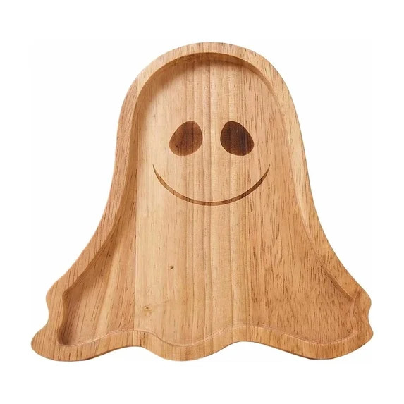 Spooky Ghost Shaped Wood Serving Platter, Festive Wooden Charcuterie Board,Snack Cheese Dish Plat... | Walmart (US)