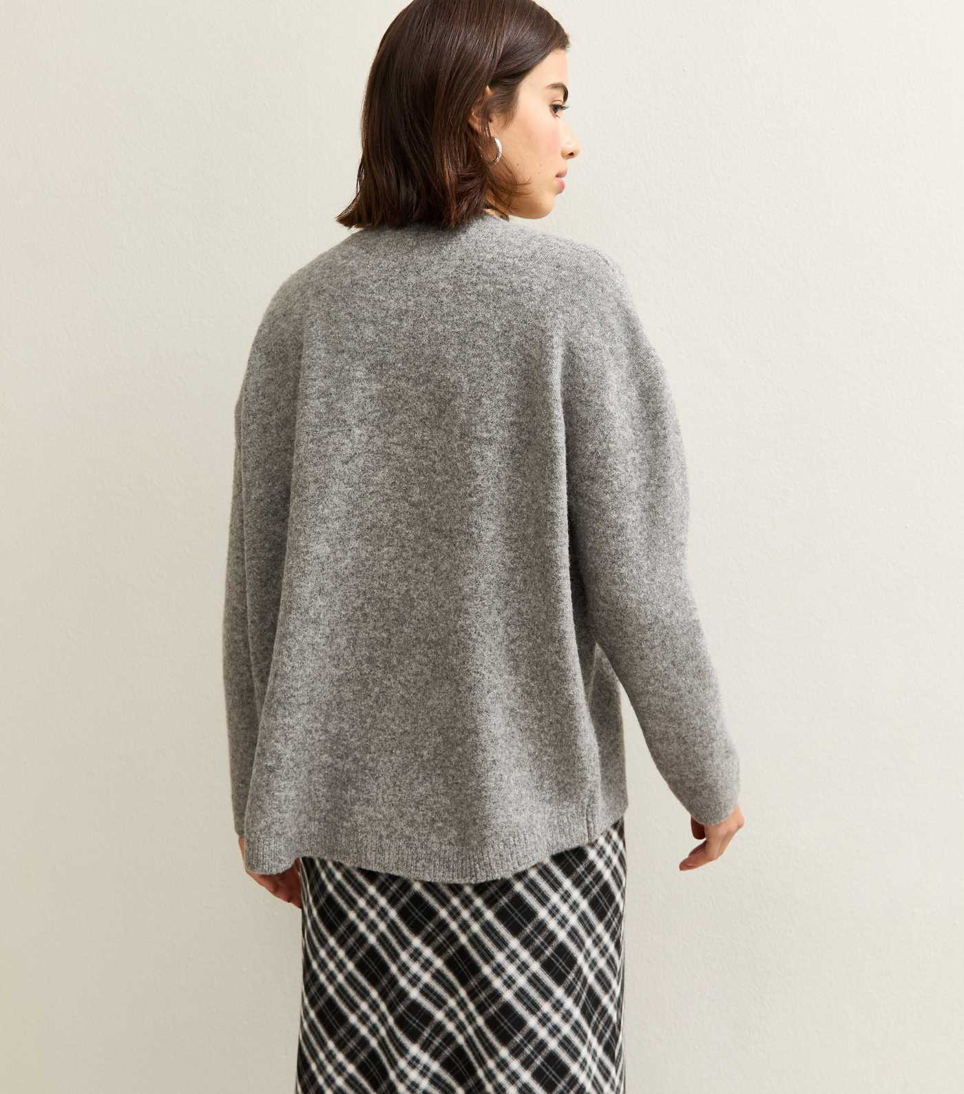 Grey Oversized Boyfriend Cardigan | New Look | New Look (UK)