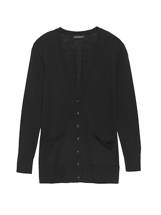 Washable Merino Boyfriend Cardigan Sweater | Banana Republic US