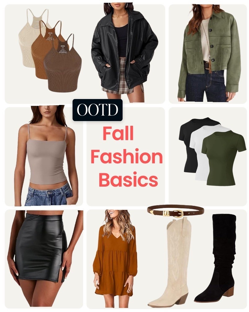 Fall Outfit Basics You’ll Wear on Repeat 🍂 Amazon finds you’ll wear nonstop this season—think cozy neutrals, chic layering pieces, and boots that instantly upgrade every outfit. Perfect for coffee dates, workdays, and nights out.

🖤 Leather mini skirt = instant chic
🤍 Neutral tanks & tees for layering
💚 Cropped jackets + oversized shackets
🤎 Tall boots + western boots for fall vibes

✨ Shop the full edit here & start building your effortless fall wardrobe today.

#LTKFallFashion #LTKSeasonalStyle #AmazonFinds #FallCapsuleWardrobe #OOTDFall

#LTKStyleTip #LTKWorkwear #LTKSeasonal