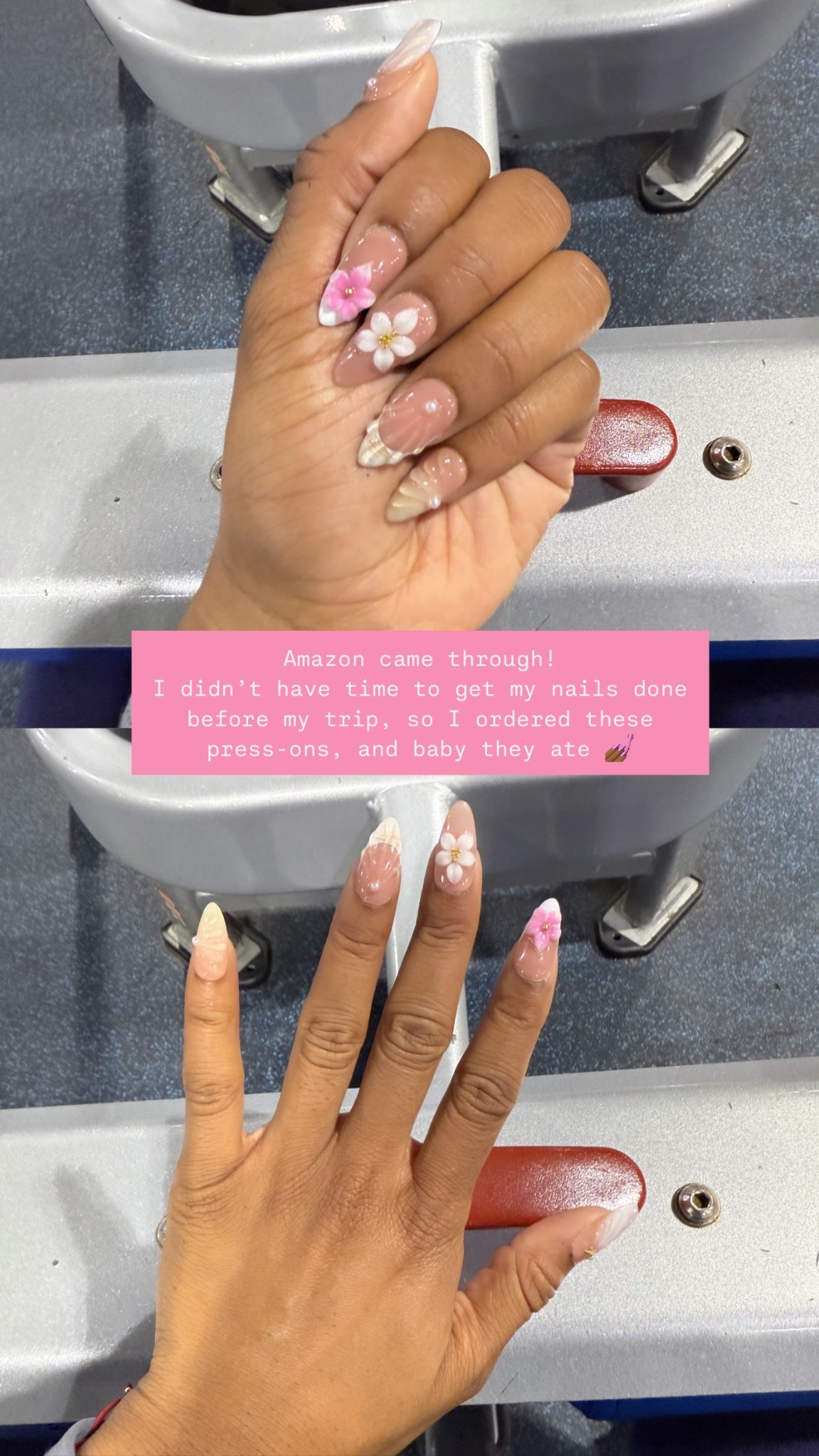 Last-minute trip nails? These Amazon press-on nails were a lifesaver. Easy to apply, long-lasting, and looked like a salon gel set—no appointment needed. 


#LTKStyleTip #LTKFindsUnder100 #LTKBeauty