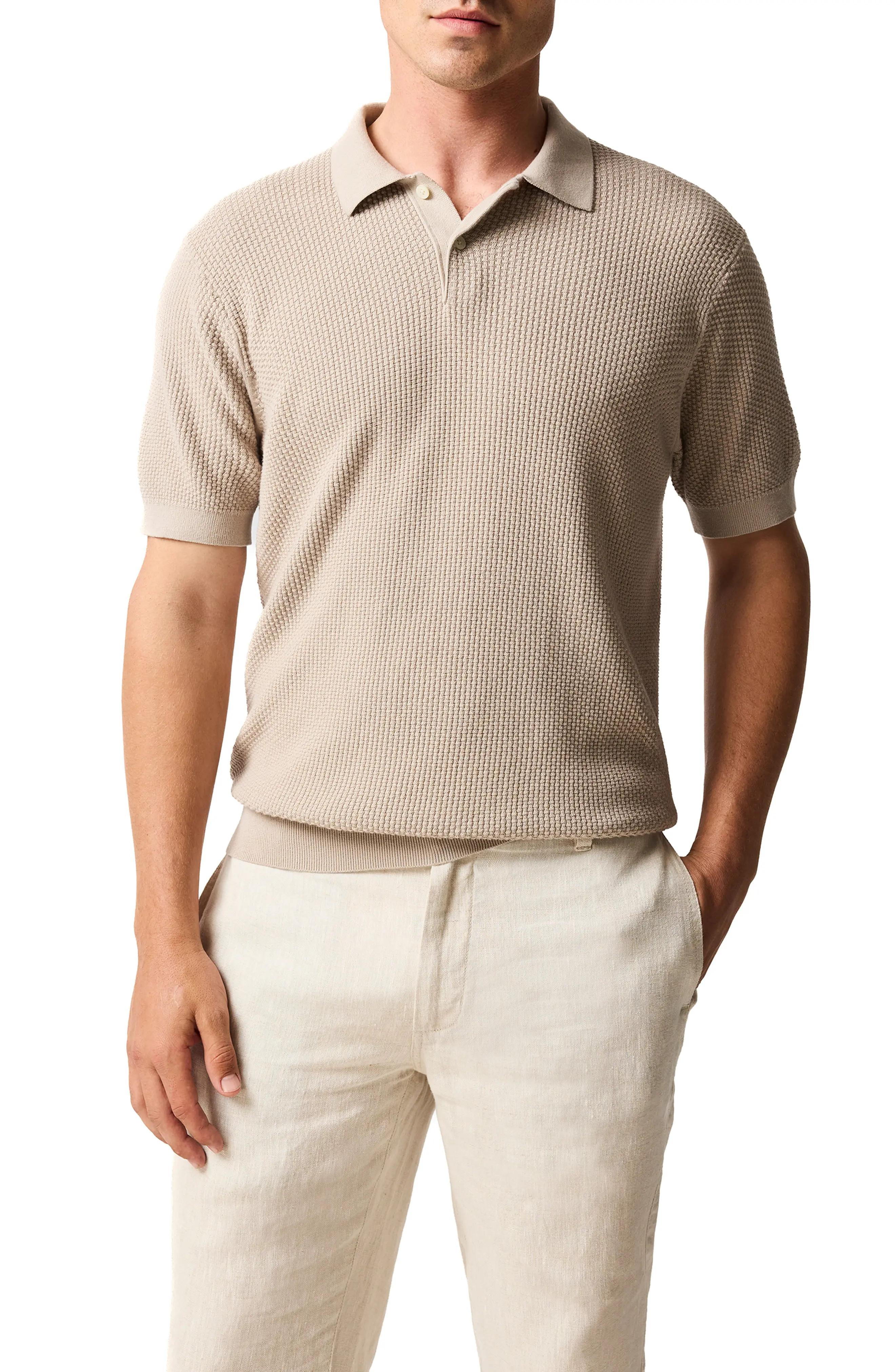 Rodd & Gunn Amberley Diamond Jacquard Cotton Polo Sweater (Men) | Nordstrom | Nordstrom