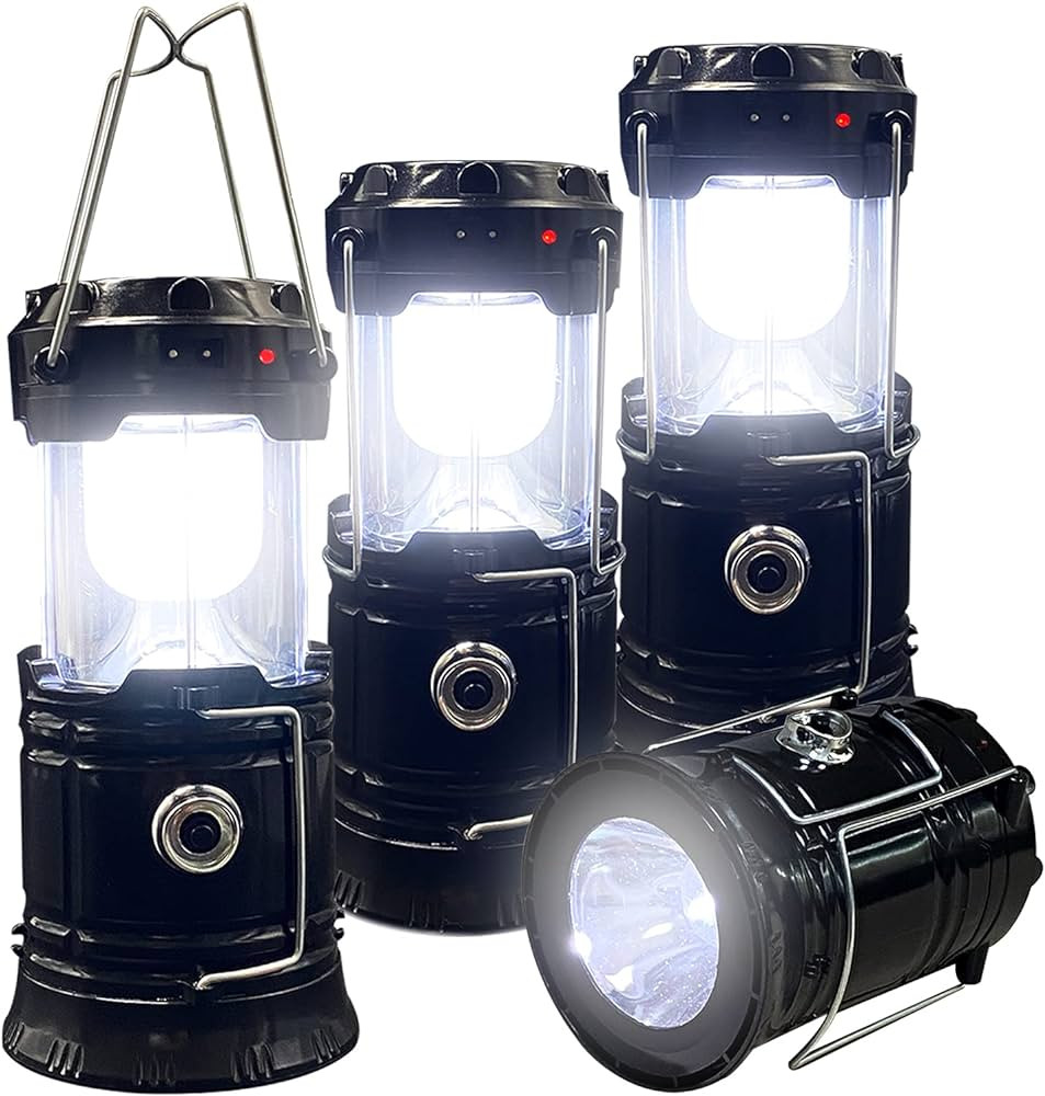 Collapsible Portable LED Camping Lantern XTAUTO Lightweight Waterproof Solar USB Rechargeable LED... | Amazon (US)