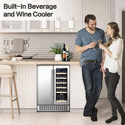BODEGA 24 Inch Beverage and Wine Cooler, Built-in and Freestanding Wine Beverage Refrigerator Dual Z | Amazon (US)