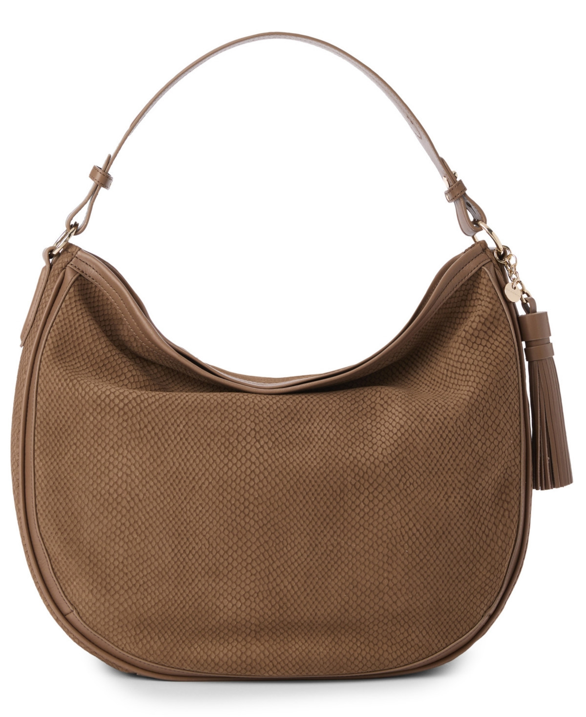 Brahmin Kathleen Leather Large Hobo Bag - Taupe Belcanto | Macy's