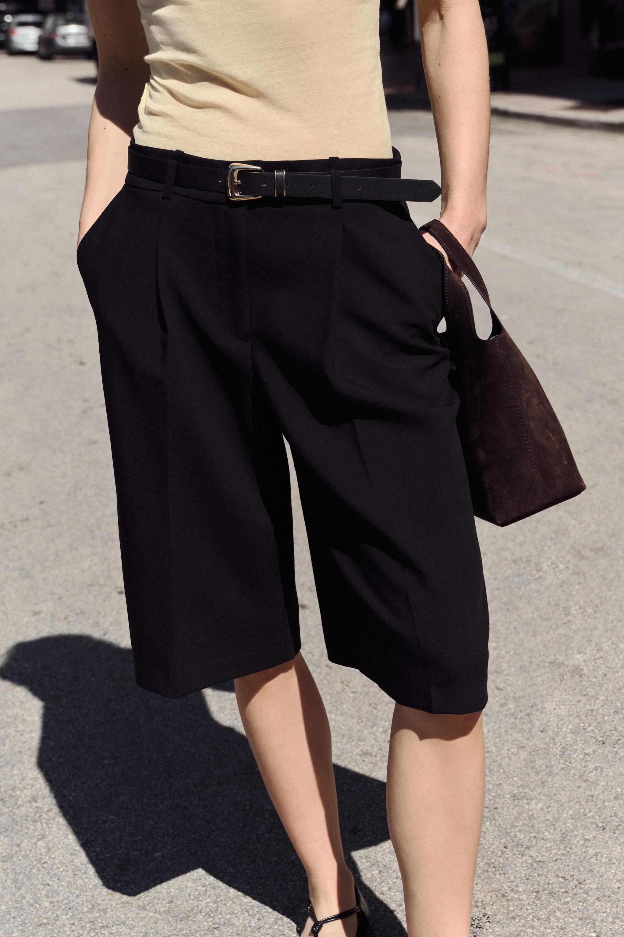 LONG BELTED SHORTS | Zara US