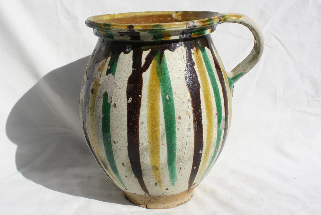 Antique Hungarian Csakvar Ceramic Pitcher: Rare Folk Art Ewer - Etsy | Etsy (US)