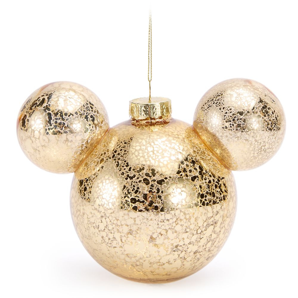 Mickey Mouse Icon Ball Ornament – Gold | Disney Store