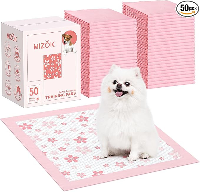 MIZOK Puppy Pads 22"x 22" with Leak-Proof Quick-Dry Design Pee Pads for Dogs Potty Training, 6-La... | Amazon (US)