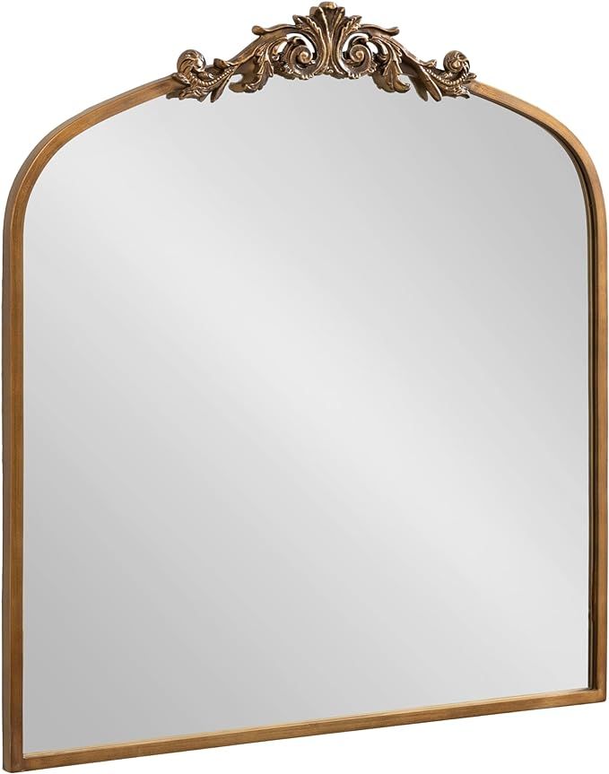 Kate and Laurel Arendahl Ornate Traditional Square Arched Mirror, 28 x 30, Antique Gold, Decorati... | Amazon (US)