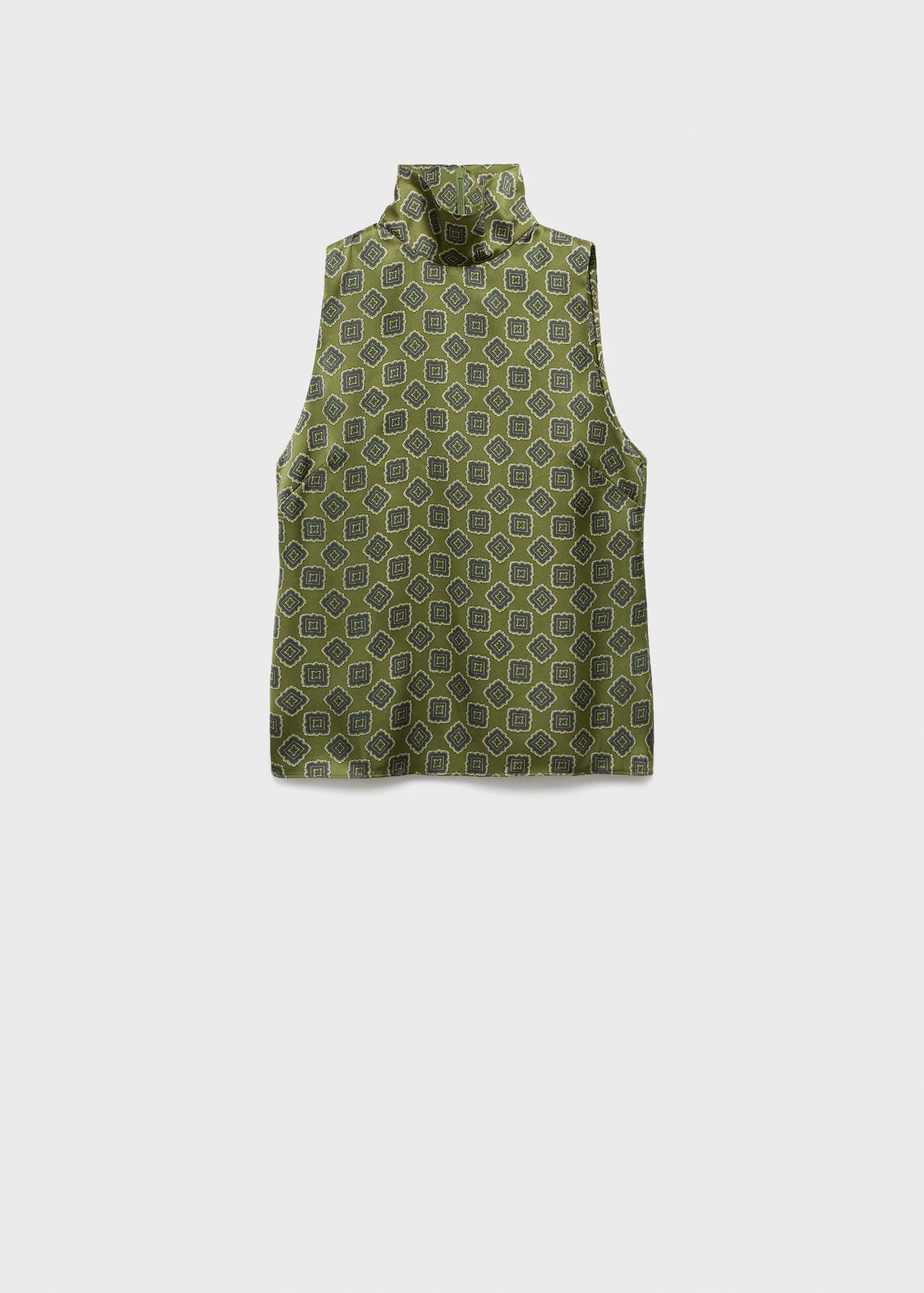 Satin blouse with geometric print - Women | MANGO USA | Mango (US/MX/AU)