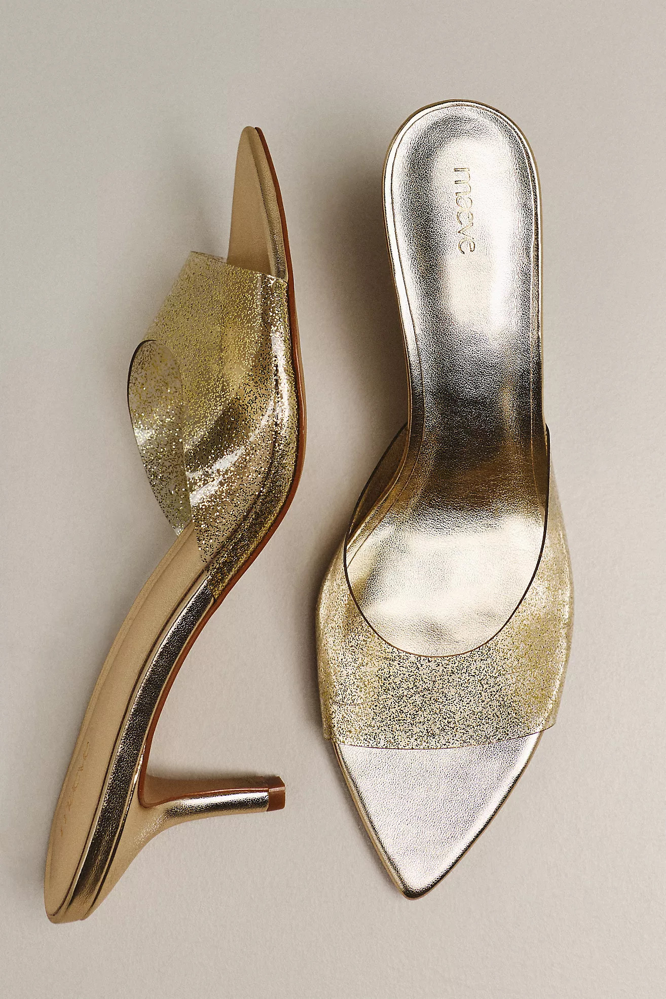 Gianna PVC Pointed-Toe Mule Heels | Anthropologie (US)