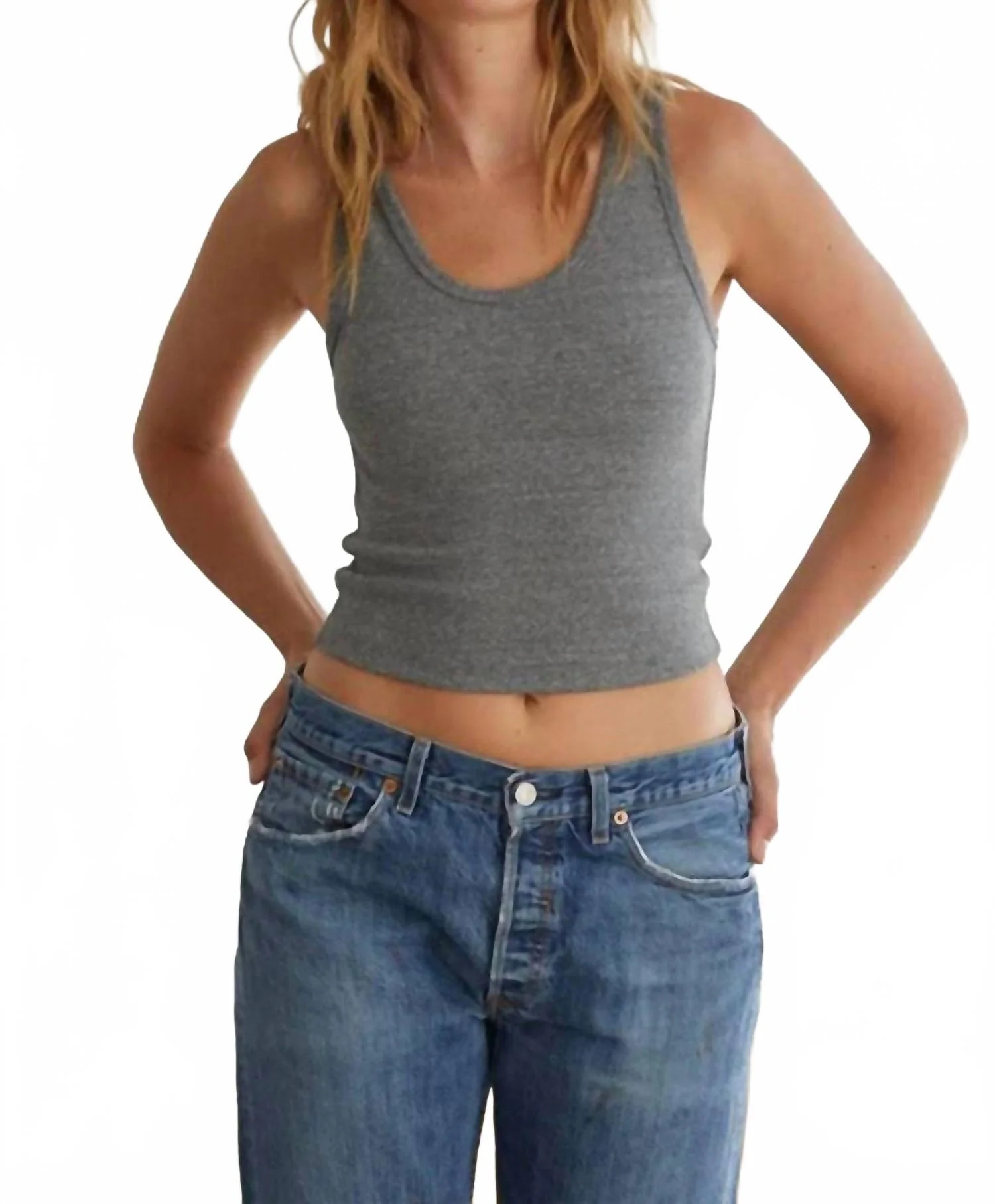 Blondie Tank Top In Dark Heather Grey | Shop Simon