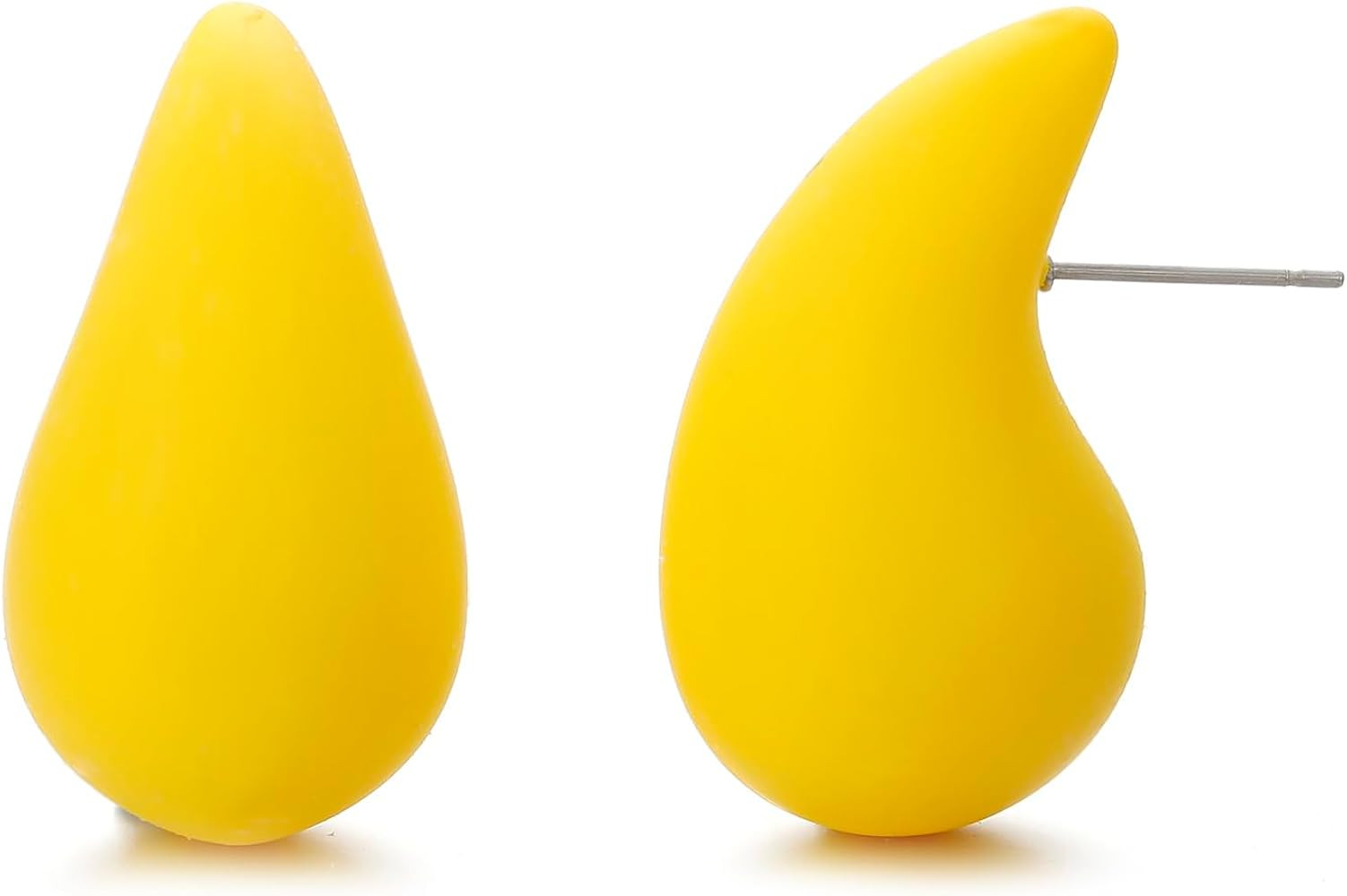 Chunky Acrylic Hoop Earrings, Lightweight Waterdrop Hoops Earrings, Hypoallergenic Trendy Jewelry... | Amazon (US)