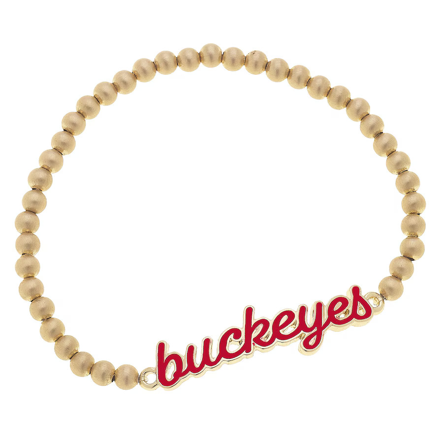 Ohio State Buckeyes Women's Enamel Script Ball Bead Stretch Bracelet | Fanatics