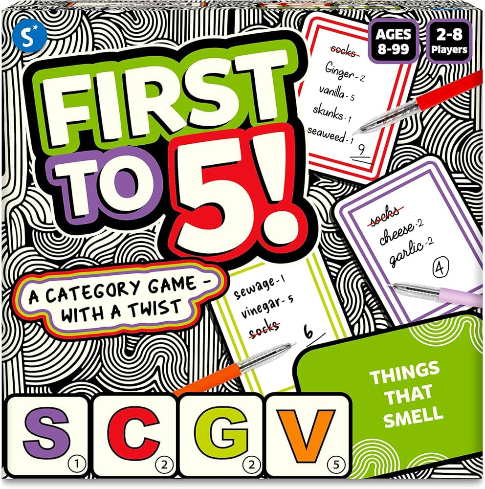 Skillmatics Board & Card Game - First to 5, Category Game with a Twist, Perfect for Parties, Fami... | Amazon (US)