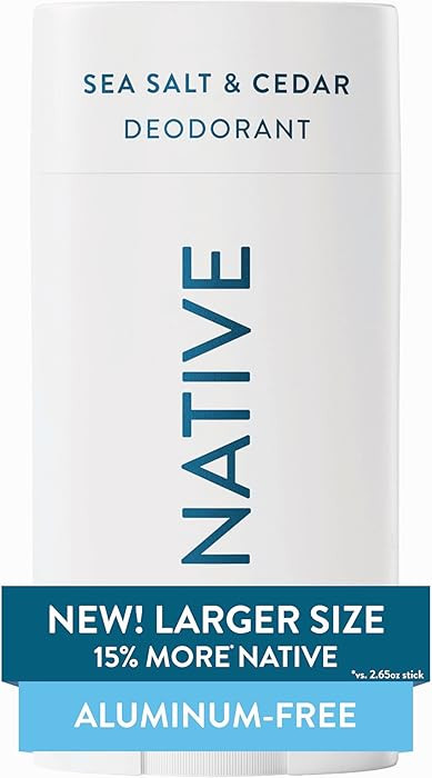 Native Aluminum Free Deodorant, Sea Salt & Cedar, Large Size Stick, 72 Hour Odor Control, for Wom... | Amazon (US)