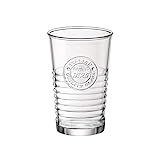 Bormioli Rocco Officina Water Glasses – Set Of 4 Clear Drinking Tumblers With Textured Ring Des... | Amazon (US)