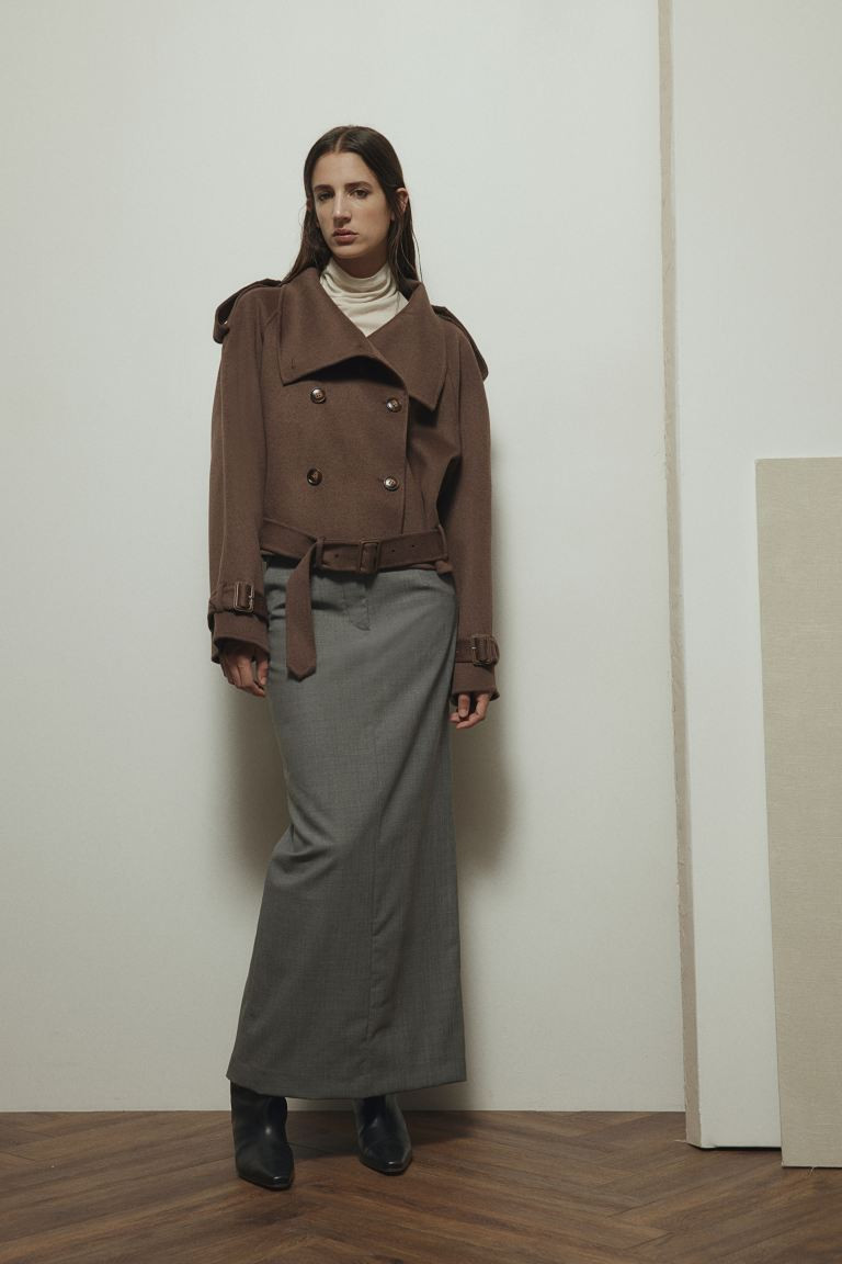 Belt-detail Wool Jacket | H&M (US + CA)