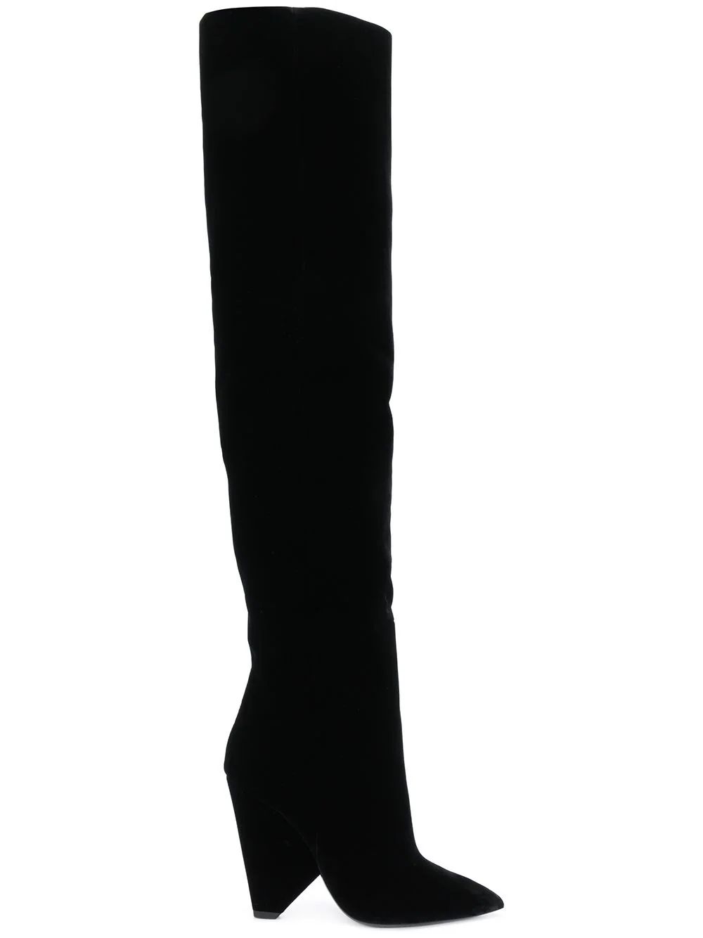 Saint Laurent Niki 105 thigh-high boots - Black | FarFetch US