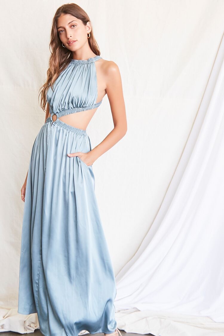Cutout Satin Maxi Dress | Forever 21 | Forever 21 (US)