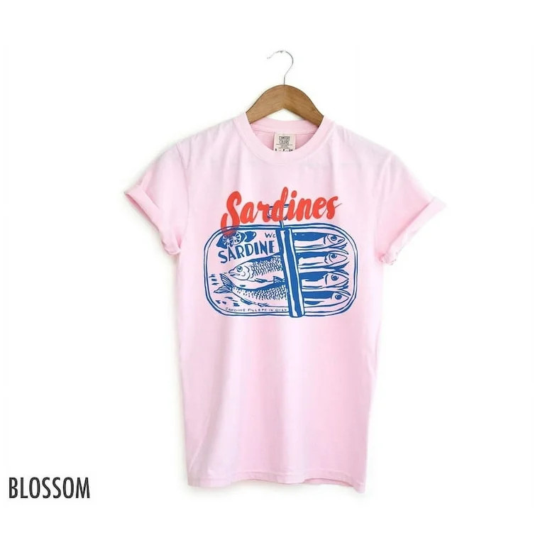 Sardines Shirt, Tinned Fish Shirt, Sardines Tshirt, Vintage Sardine, Coastal Aesthetic, Travel Sh... | Walmart (US)