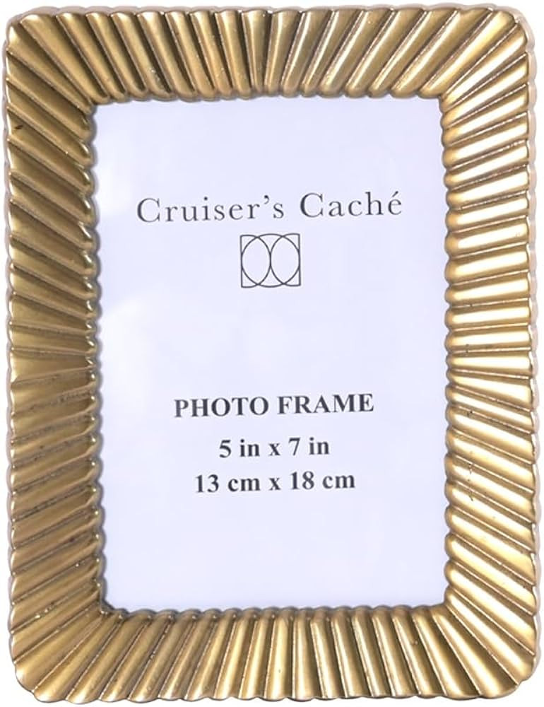 Cruiser’s Caché | Verona 5"x7" Picture Frame l Cast Aluminim | Gold Finish | Amazon (US)