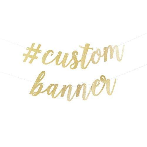 Custom Script Party Banner available in either gold or silver | Amazon (US)