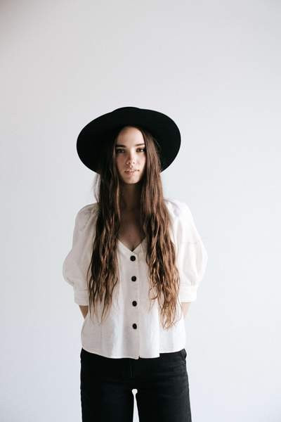 Dahlia Black - Women's Boater Hat | Gigi Pip