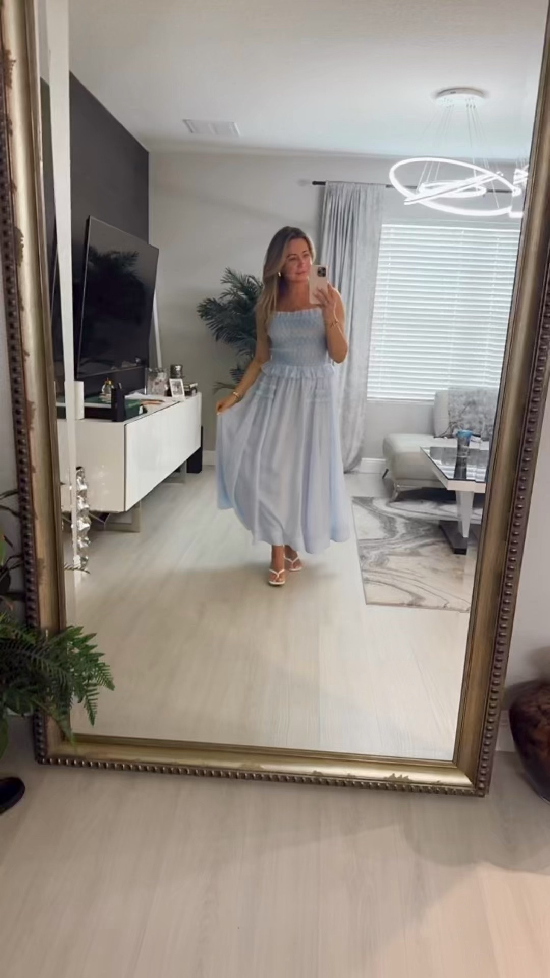 Obsessed with this dress from @Fabrique 
 Beautiful, striped, sheer blue fabric. Fully lined. Smocked top with ruffles.

#fabrique #fabriquedesigners #ad

#LTKootd #LTKgrwm #LTKTravel

#LTKWedding #LTKWorkwear #LTKdayinmylife