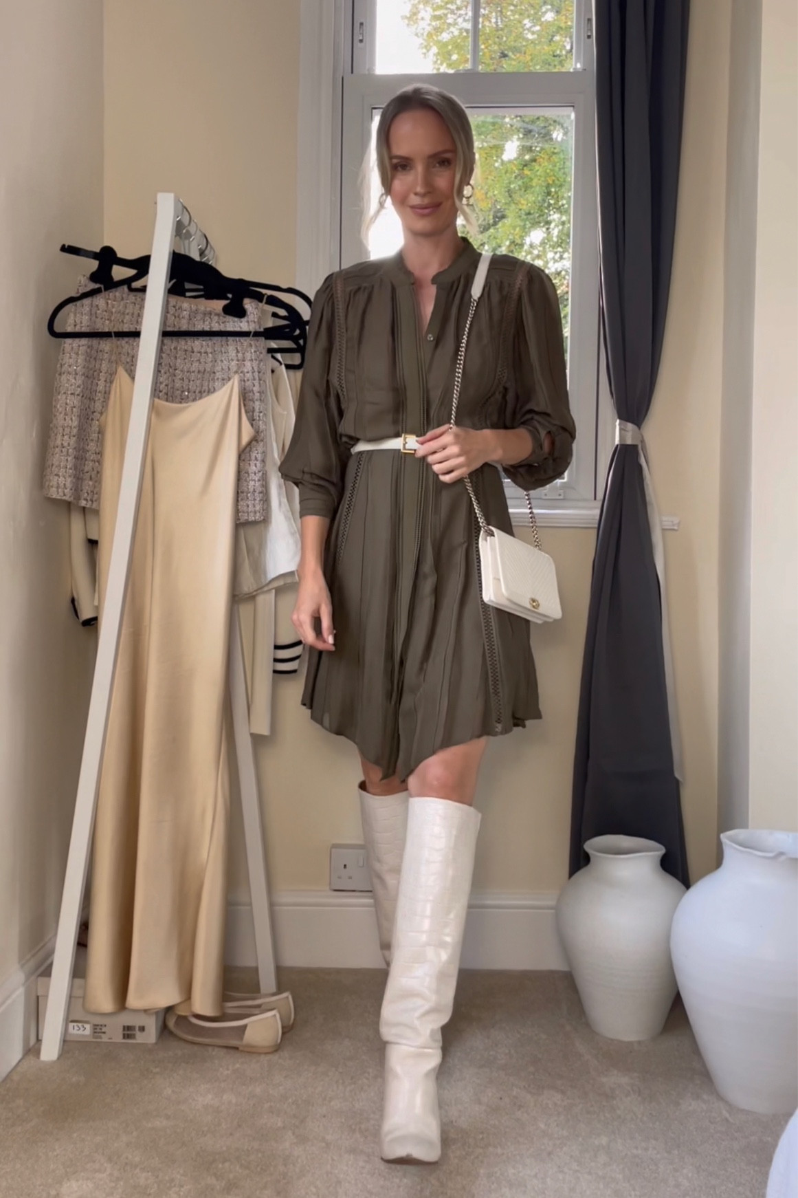 reiss alyana pleated flippy dress tessmontgomery on LTK