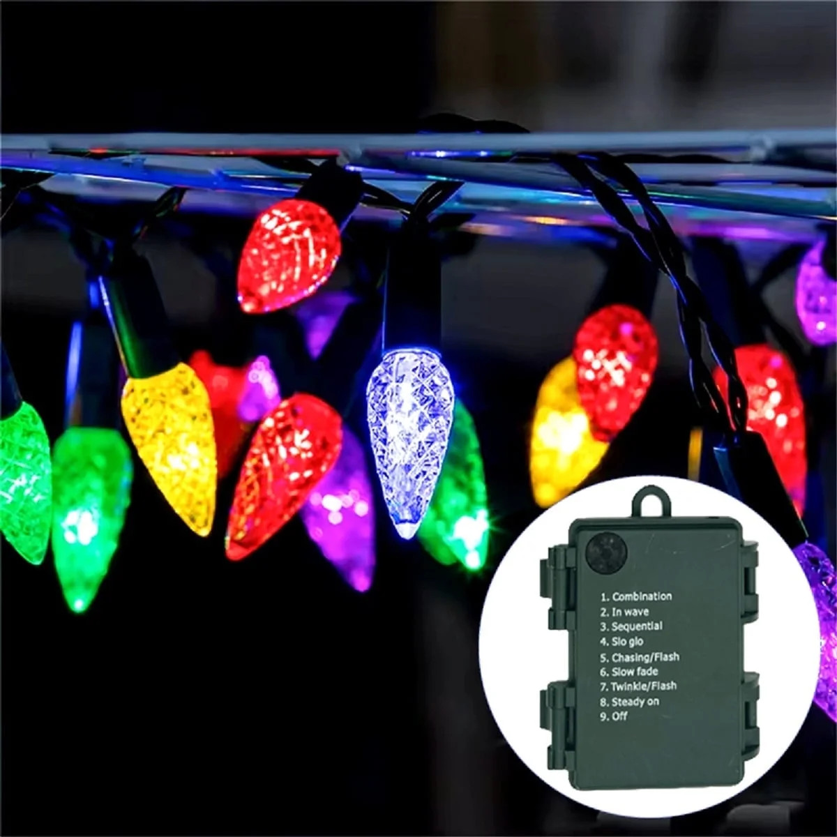 Battery Operated Christmas String Lights Waterproof ,C6 Strawberry Fairy String Lights with 8 Mod... | Walmart (US)
