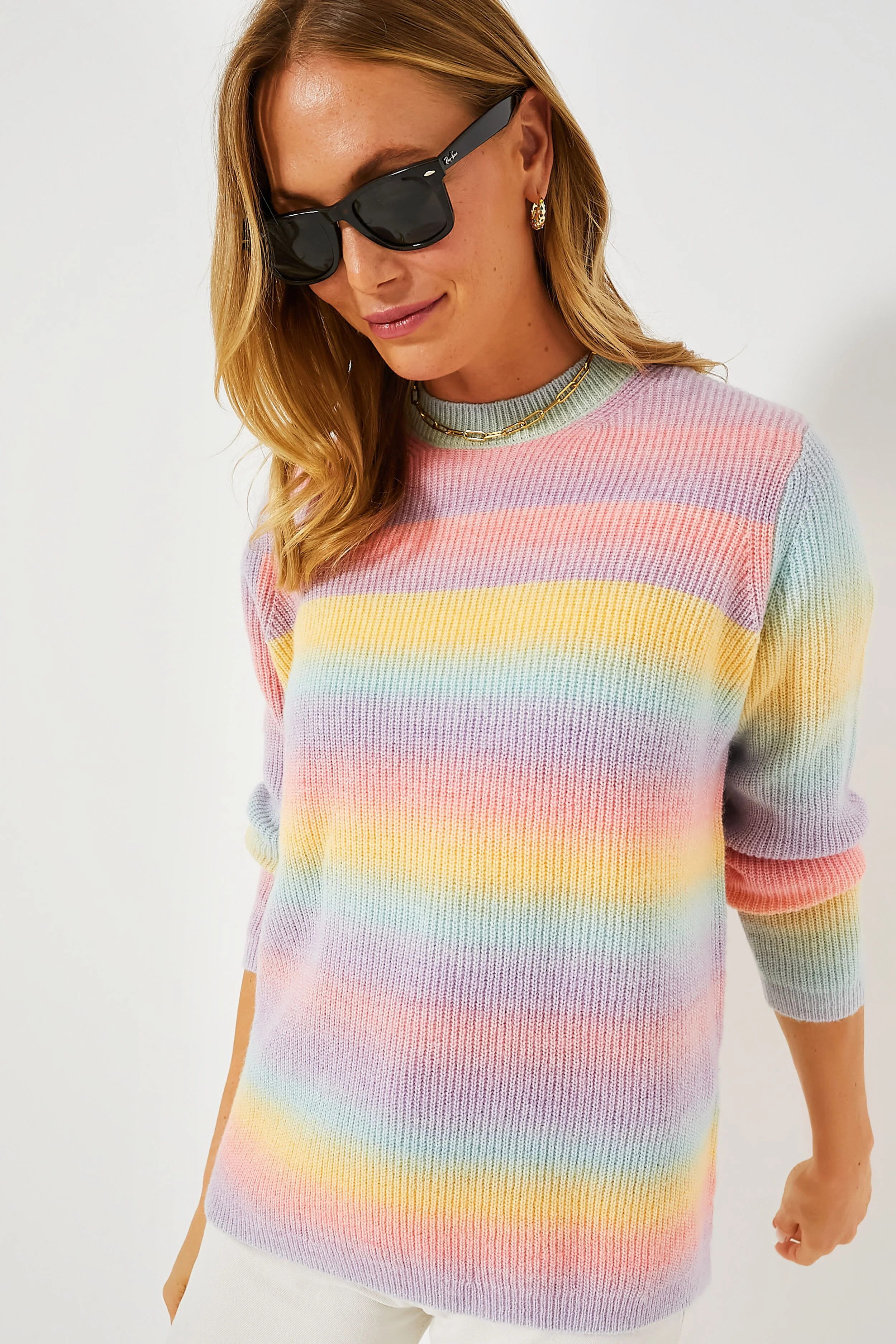 Rainbow Candy Crewneck Sweater | Tuckernuck (US)