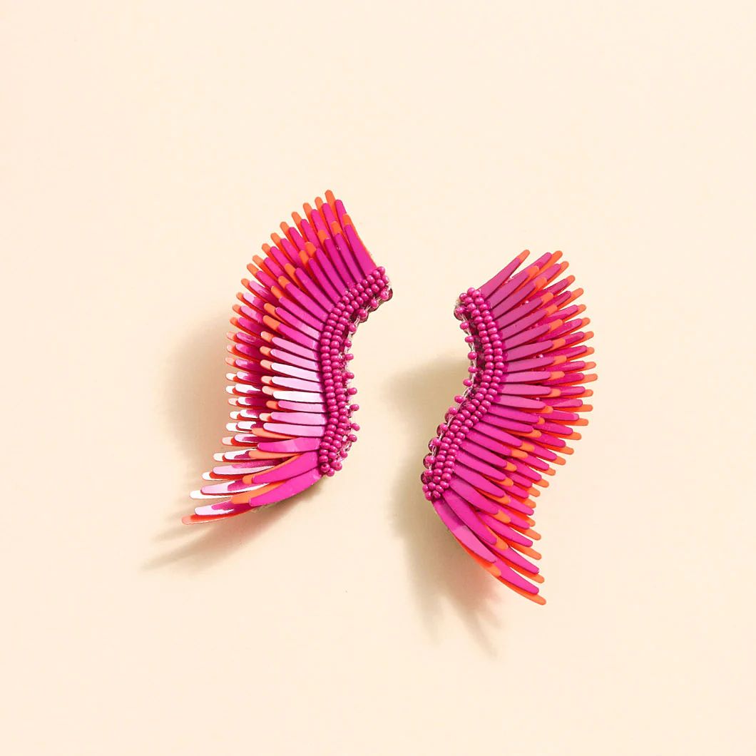 Midi Madeline Earrings Plum Pastel Pink | Mignonne Gavigan