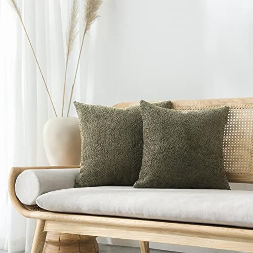 FIOUOVO Textured Farmhouse Throw Pillow Covers 18x18 Decorative Pillows for Bed Couch Living Room... | Amazon (US)